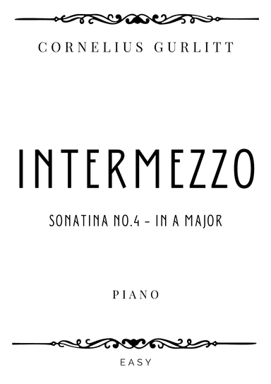 Gurlitt - Intermezzo from Sonatina No. 4 in A minor - Easy (arr. Piacere Music Sheets)