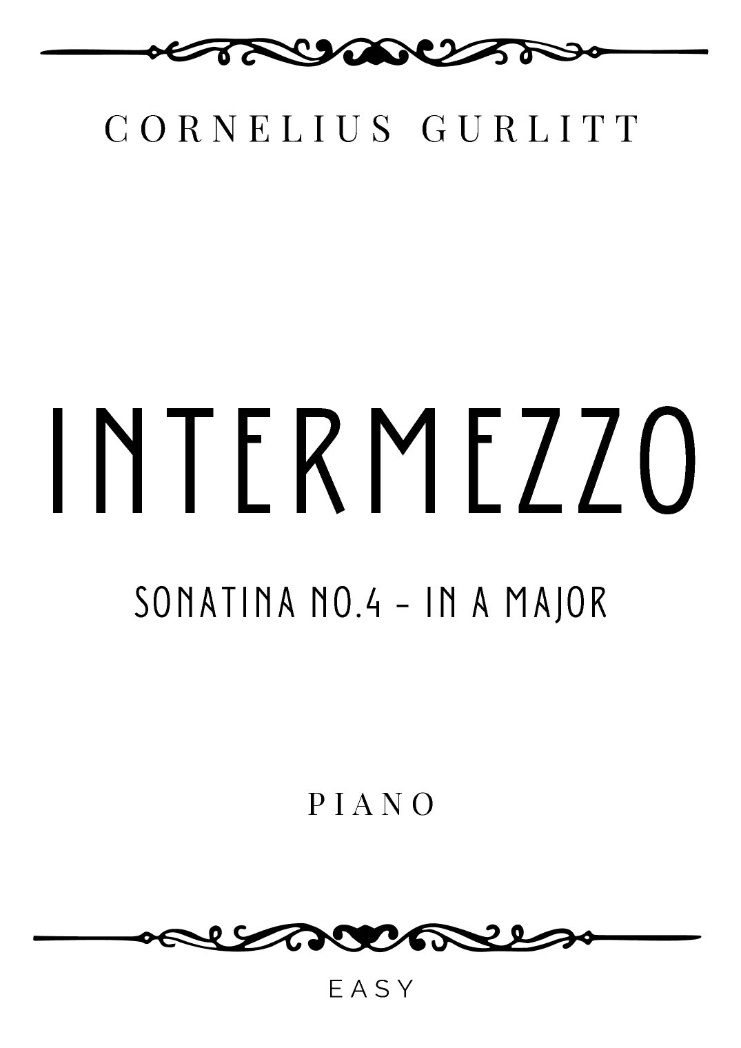 Gurlitt - Intermezzo from Sonatina No. 4 in A minor - Easy (arr. Piacere Music Sheets)