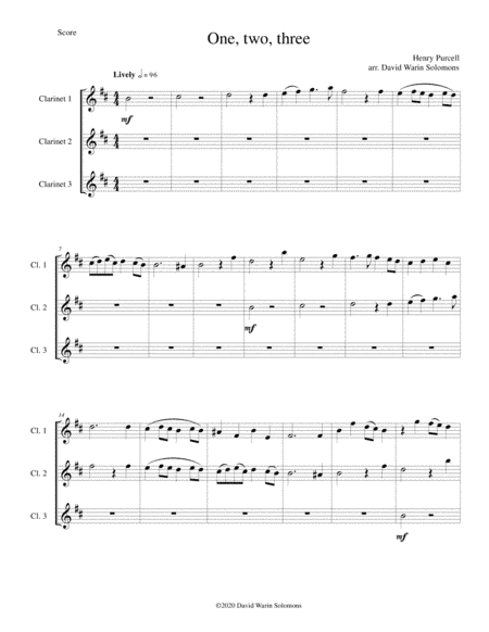 Eight Classical and Traditional Canons for 3 clarinets (arr. David Warin Solomons)