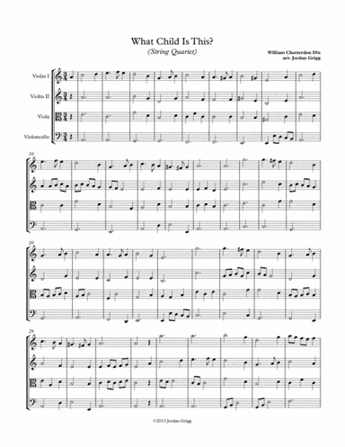 What Child Is This (String Quartet) (arr. Jordan Grigg)