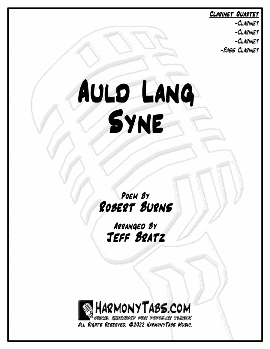 Auld Lang Syne (Clarinet Quartet) (arr. Jeff Bratz)