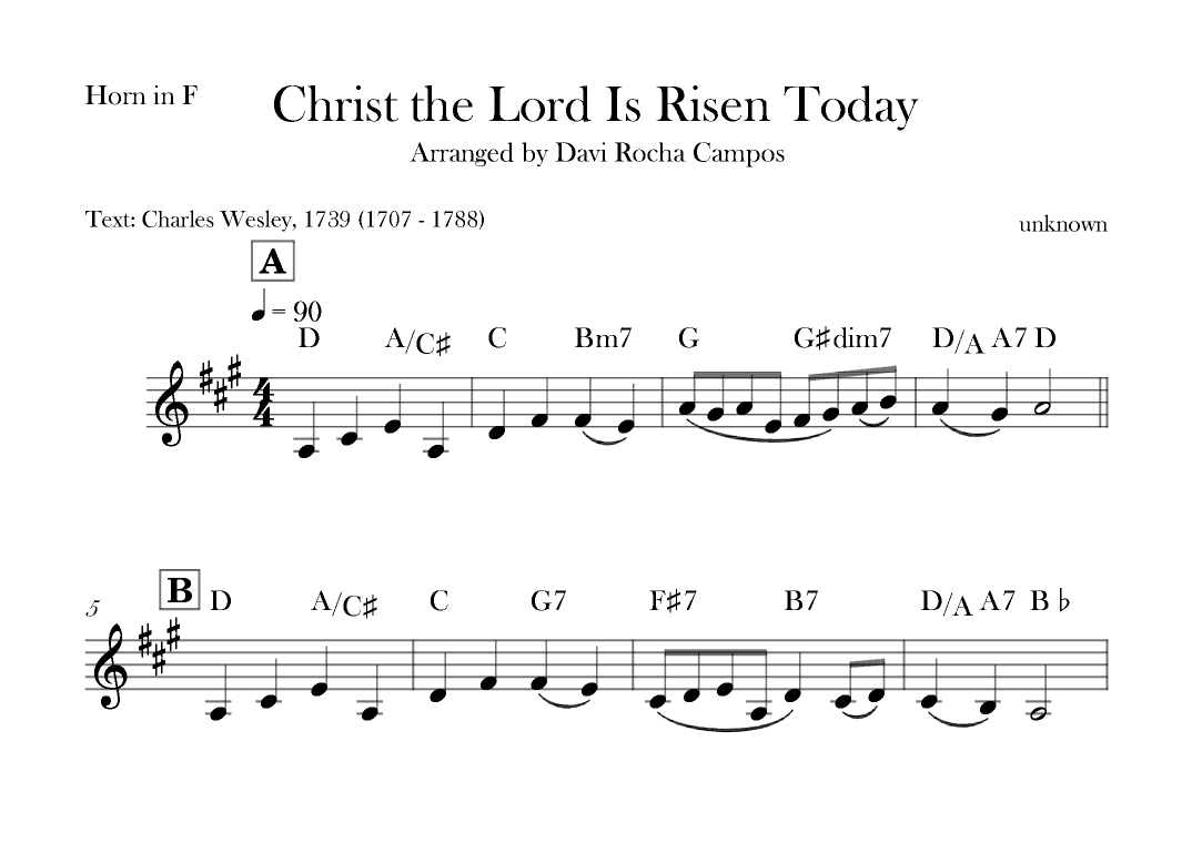 Christ the Lord is Rises today (arr. Davi Rocha Campos)