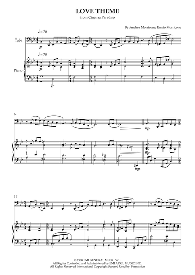 Love Theme (tema D'amore) (arr. Karen Gueiros)