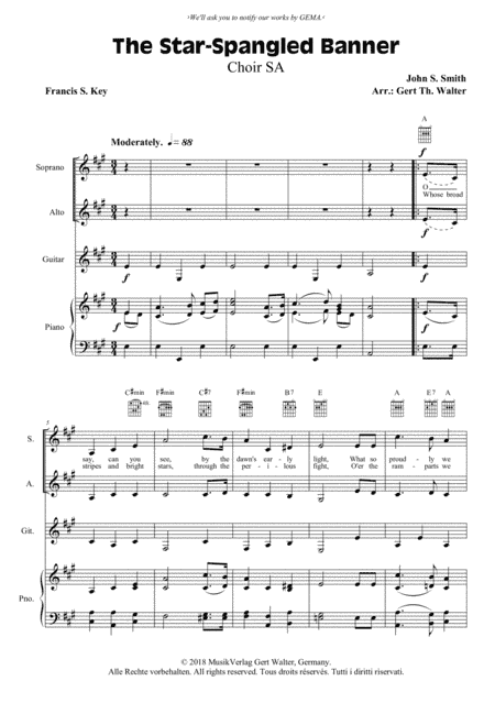 The Star-Spangled Banner (arr. Gert Th. Walter)
