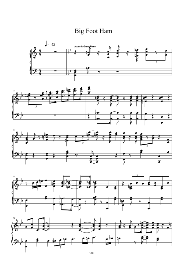 Big Foot Ham (arr. Ferd "Jelly Roll" Morton)