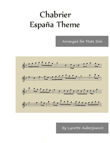 España Theme - Flute Solo (arr. Lynette Auberjeunois)