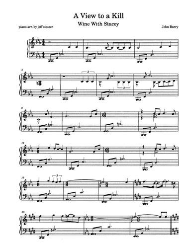 A View To A Kill (cues) (arr. jeff siesser)