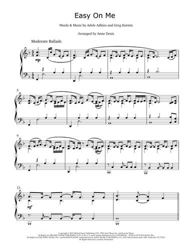 Easy On Me (arr. Anne Denis)
