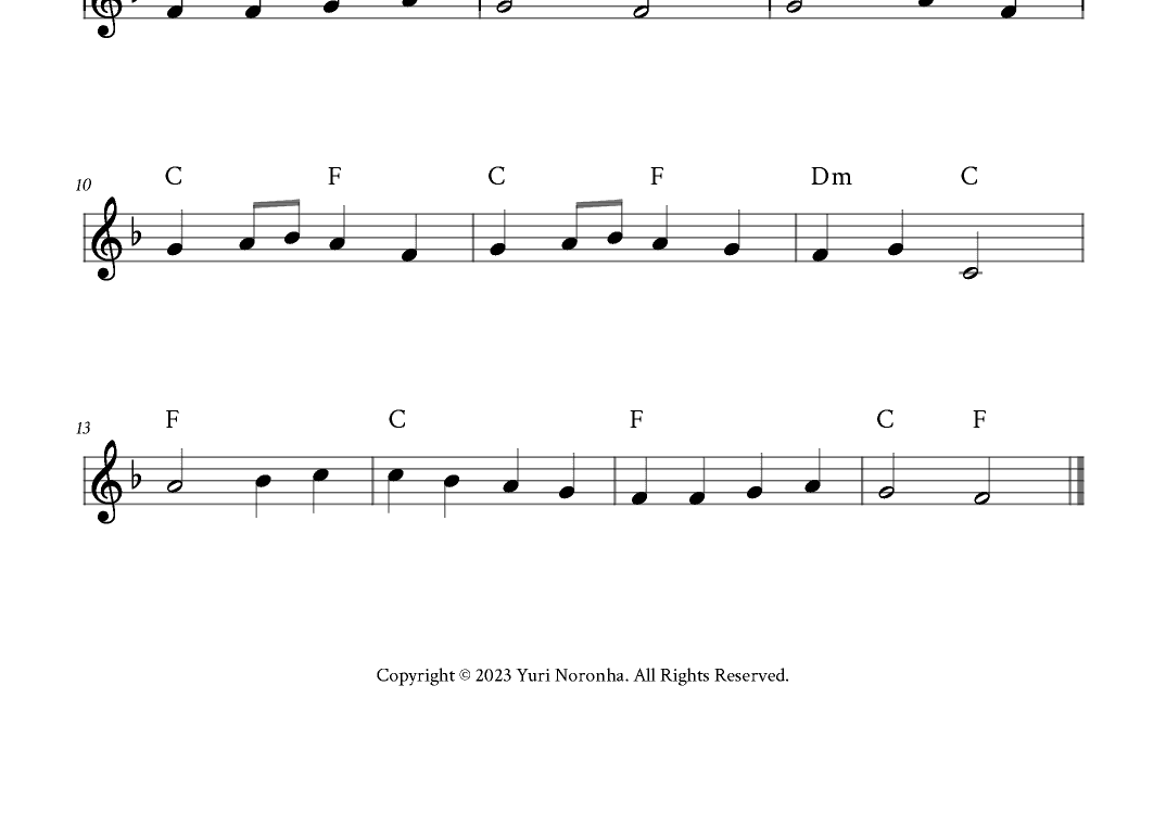 Ode To Joy - For Ukulele (F Major - with Chords) (arr. Yuri Noronha)