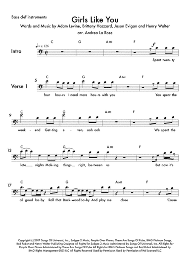 Girls Like You (arr. Andrea La Rose)