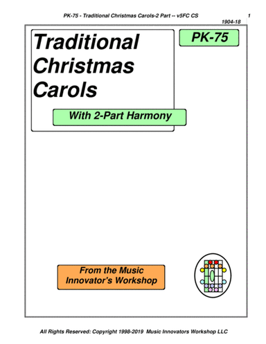 PK-75 - Traditional Christmas Carols - (Key Map Tablature) (arr. John M. Honeycutt)