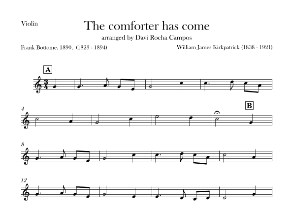 The comforter has come (arr. Davi Rocha Campos)