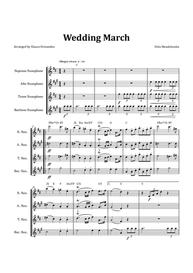 Wedding March (arr. Glauco Fernandes)