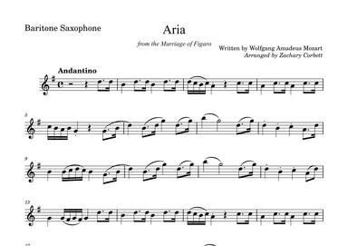 Aria from the Marriage of Figaro (arr. Zachary Corbett)