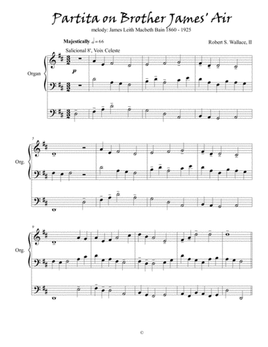 Partita on Brother James' Air (arr. Robert S. Wallace, II)