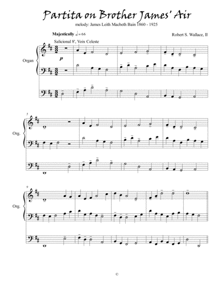 Partita on Brother James' Air (arr. Robert S. Wallace, II)