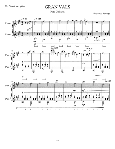 Grand Valse (arr. Zellev Music)