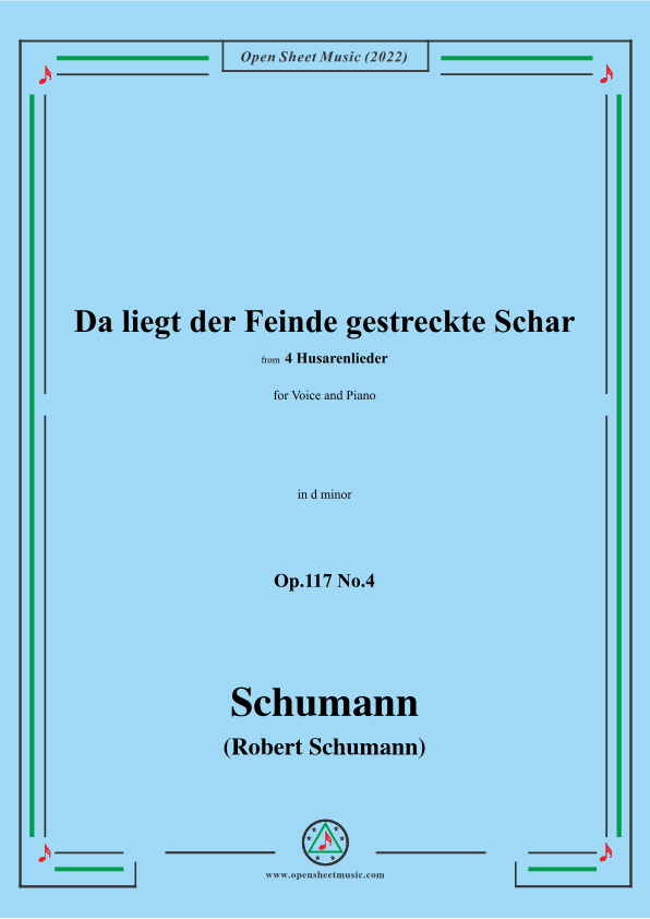 Schumann-Da liegt der Feinde gestreckte Schar,Op.117 No.4,in d minor (arr. OSM Press)
