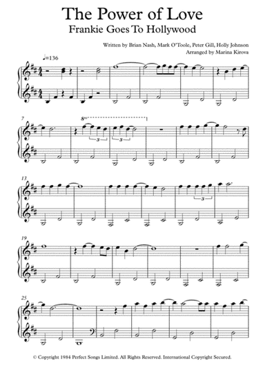 The Power Of Love (arr. Arranged by Marina Kirova)