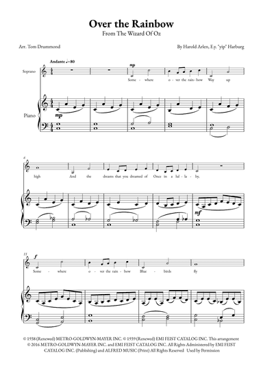 Over The Rainbow (arr. Tom Drummond)