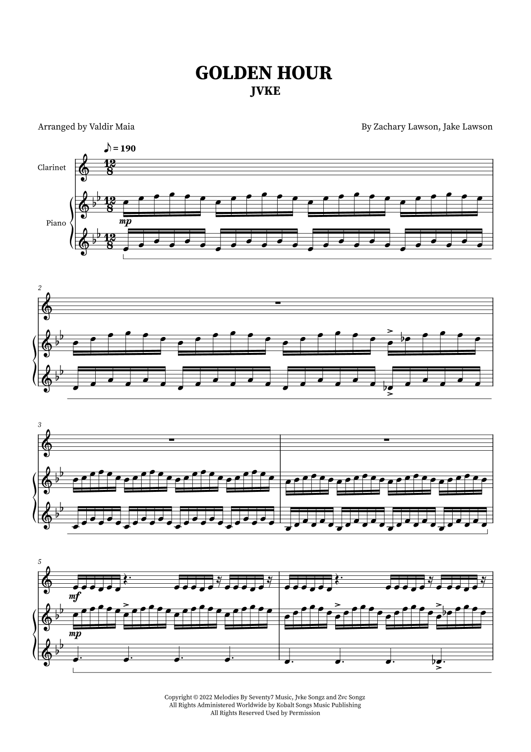 Golden Hour (arr. Valdir Maia)