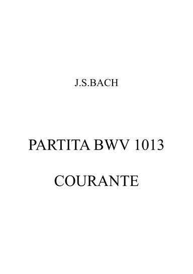 PARTITA BWV 1013 COURANTE by J.S.BACH arranged for Piccolo and Alto Flute (arr. Ellen Macpherson)