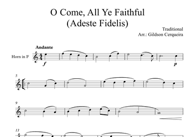 O Come, All Ye Faithful (Adeste Fidelis) (arr. Gildson Cerqueira)