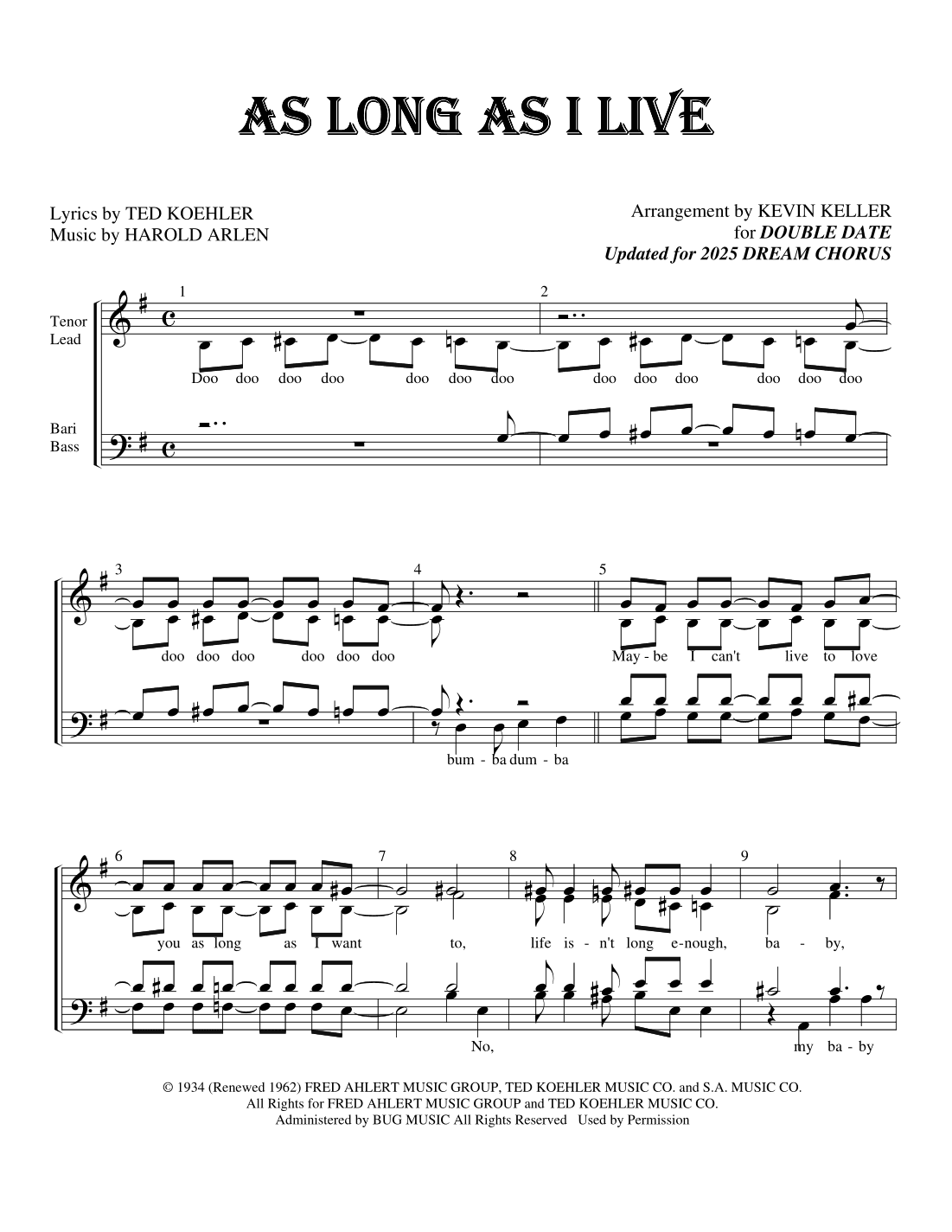 As Long As I Live (arr. Kevin Keller)