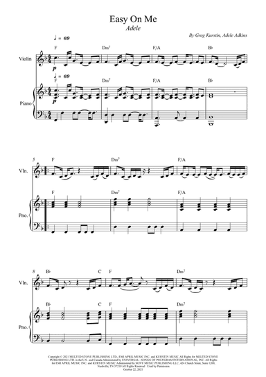 Easy On Me (arr. Wesley S. SIlva)