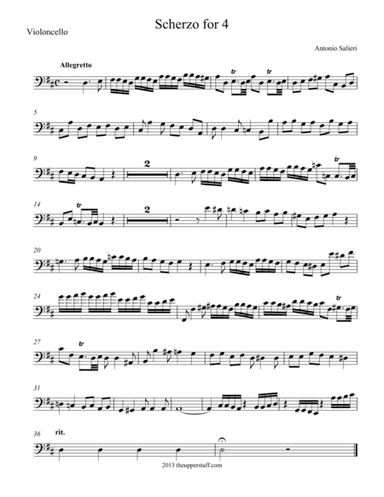 Scherzo for 4 (arr. theupperstaff.com)