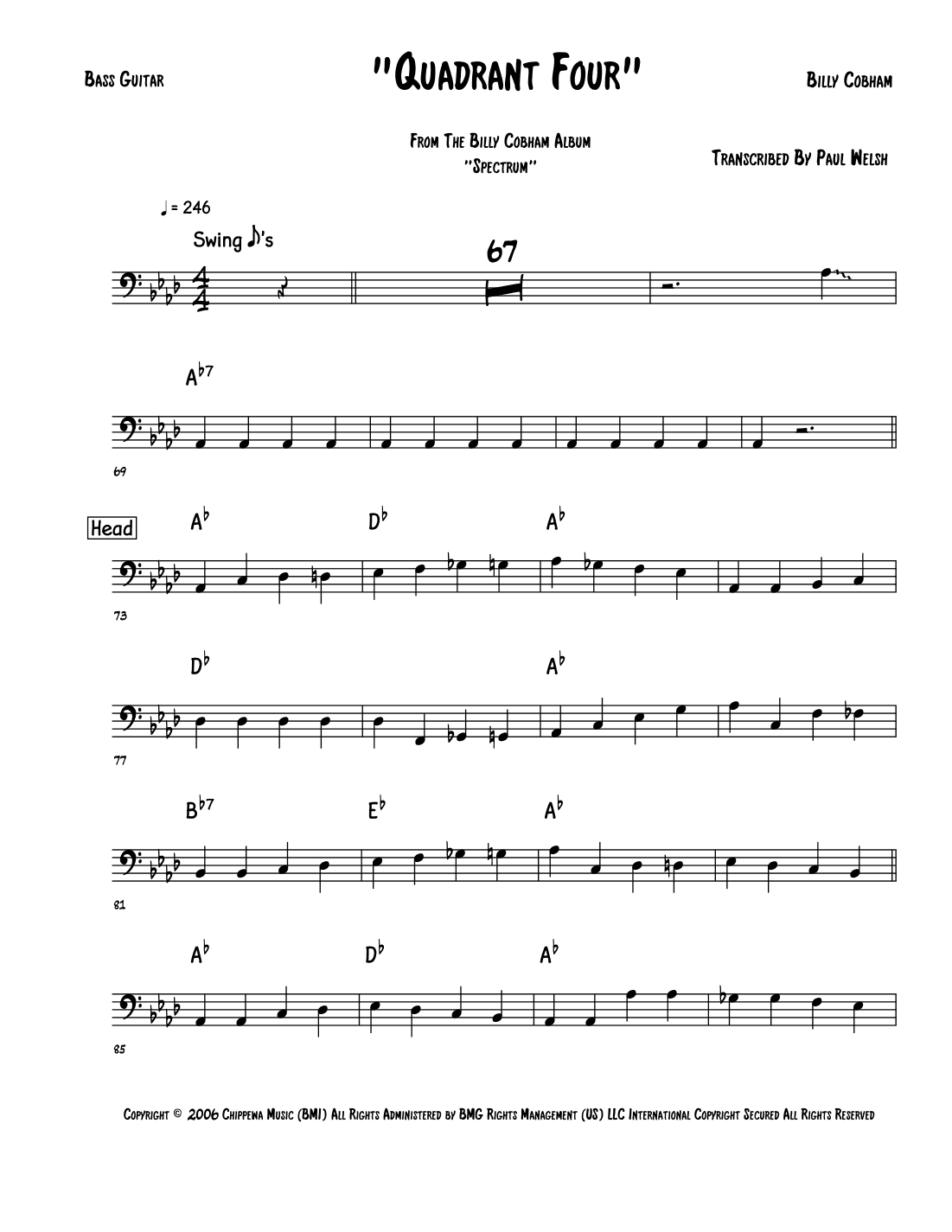 Quadrant Four (arr. P Welsh)