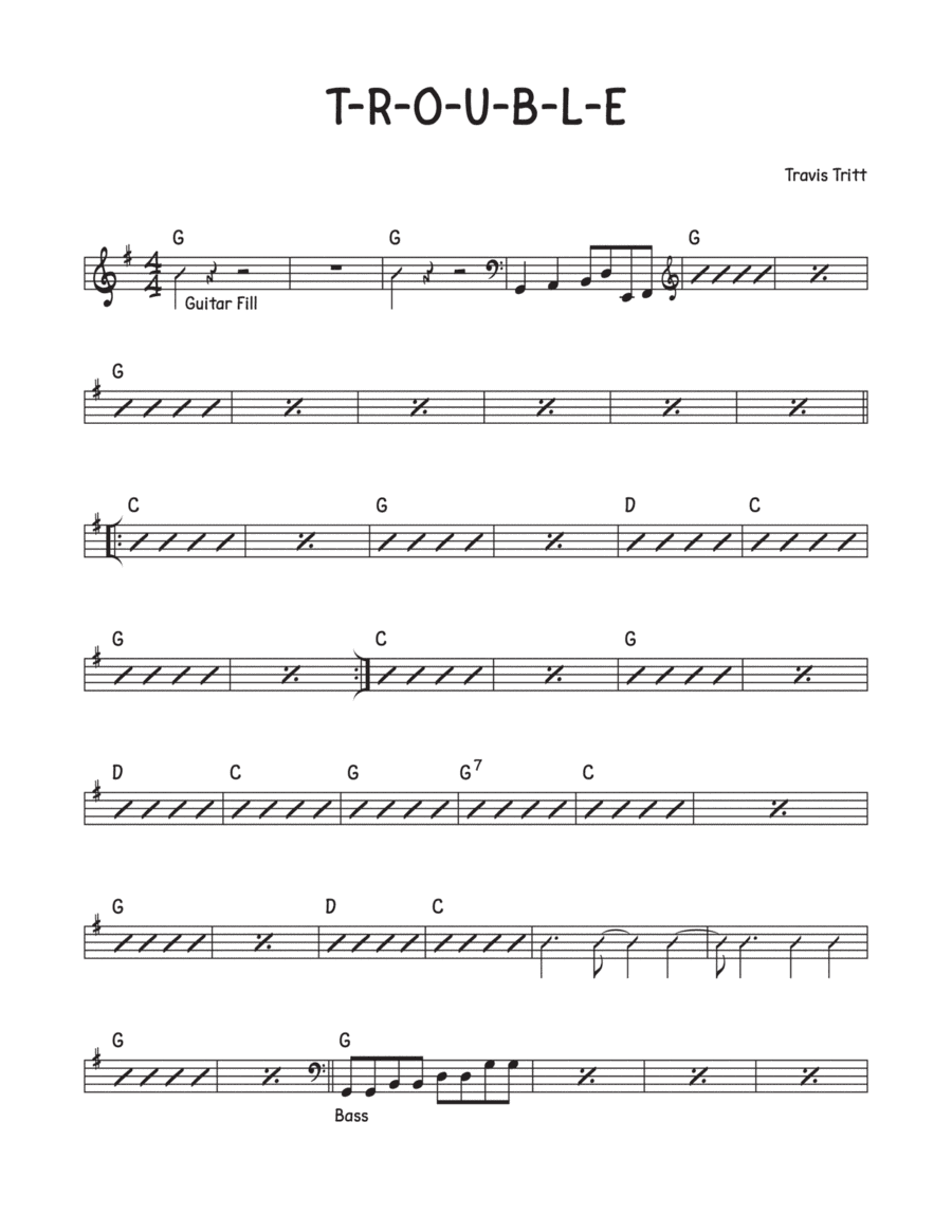 T-r-o-u-b-l-e (arr. David M Fagnant)
