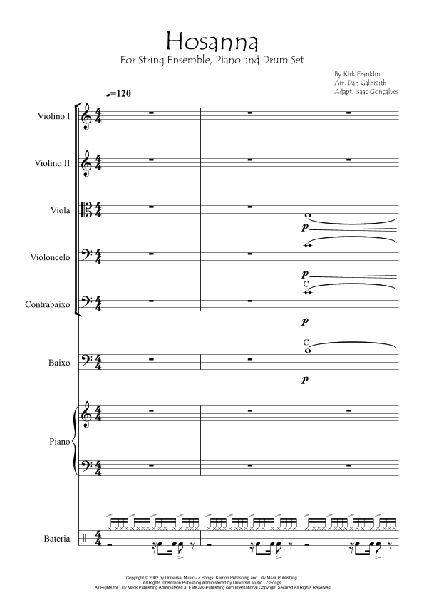 Hosanna (arr. Isaac Gonçalves)