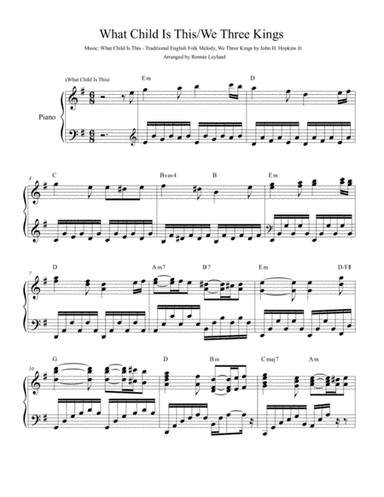 What Child Is This / We Three Kings (arr. Ronnie Leyland)