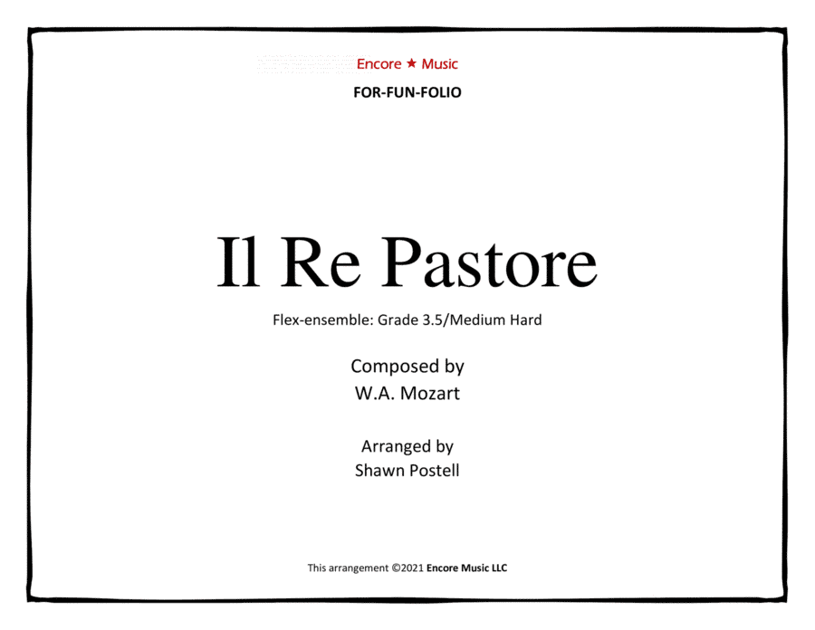 For Fun Folio Il Re Pastore (arr. Shawn Postell)
