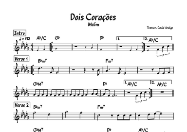Dois Coracoes (arr. David Ardigo)