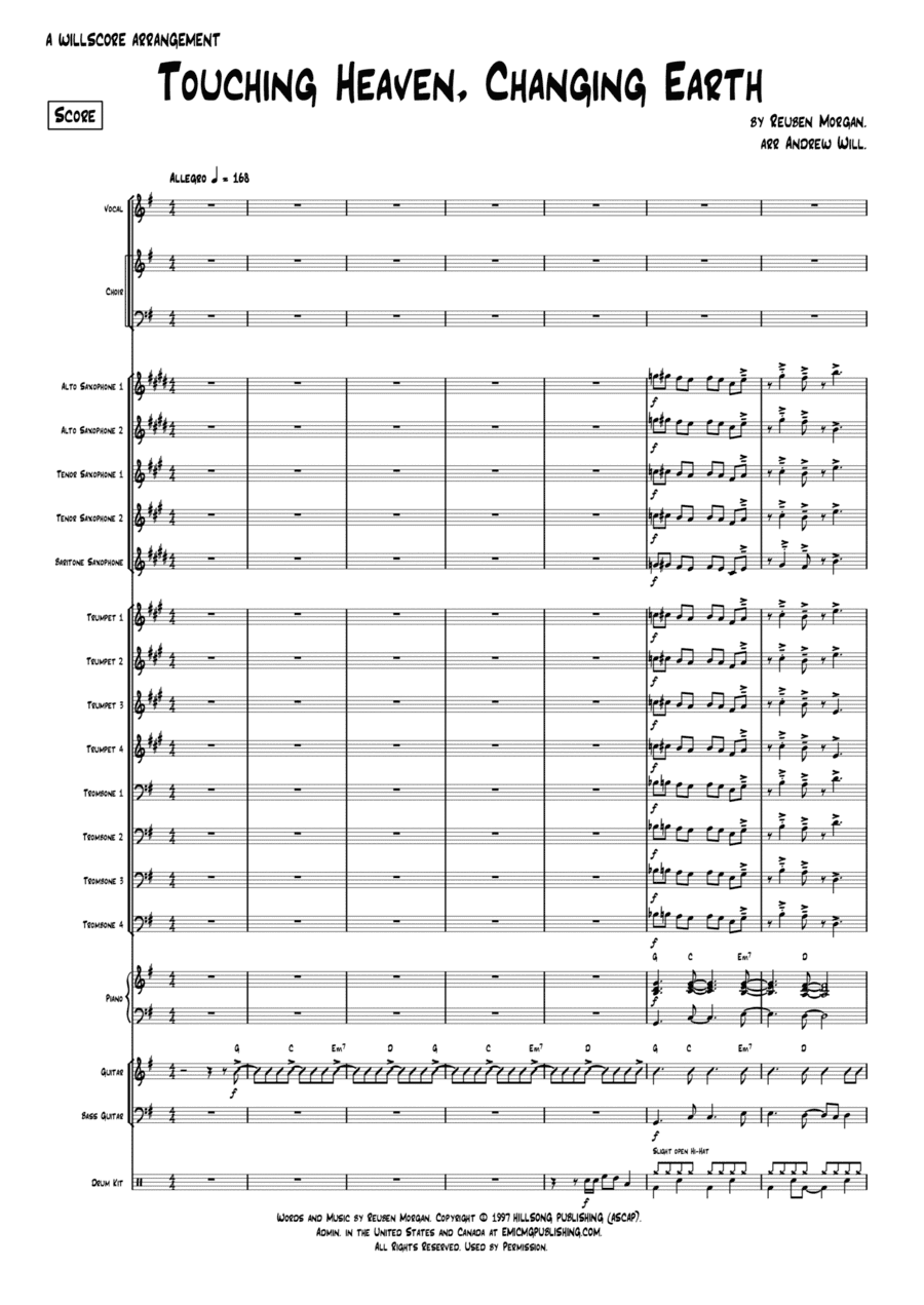 Touching Heaven, Changing Earth (arr. Andrew Will)