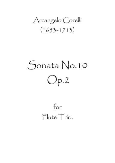 Sonata No.10 Op.2 (arr. Spence Bundy)