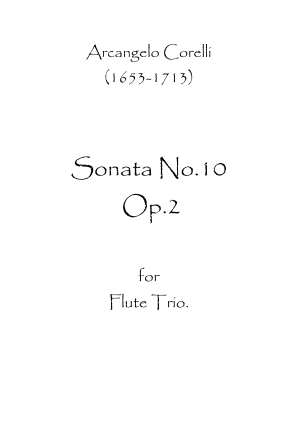 Sonata No.10 Op.2 (arr. Spence Bundy)