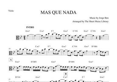 Mas Que Nada (arr. The Sheet Music Library)