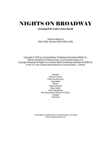 Nights On Broadway (arr. Jim Farley www.arrangementsone.com)