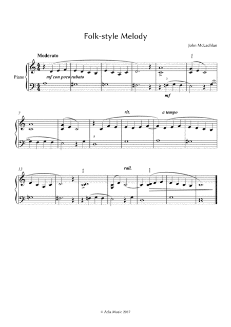 Folk-style Melody