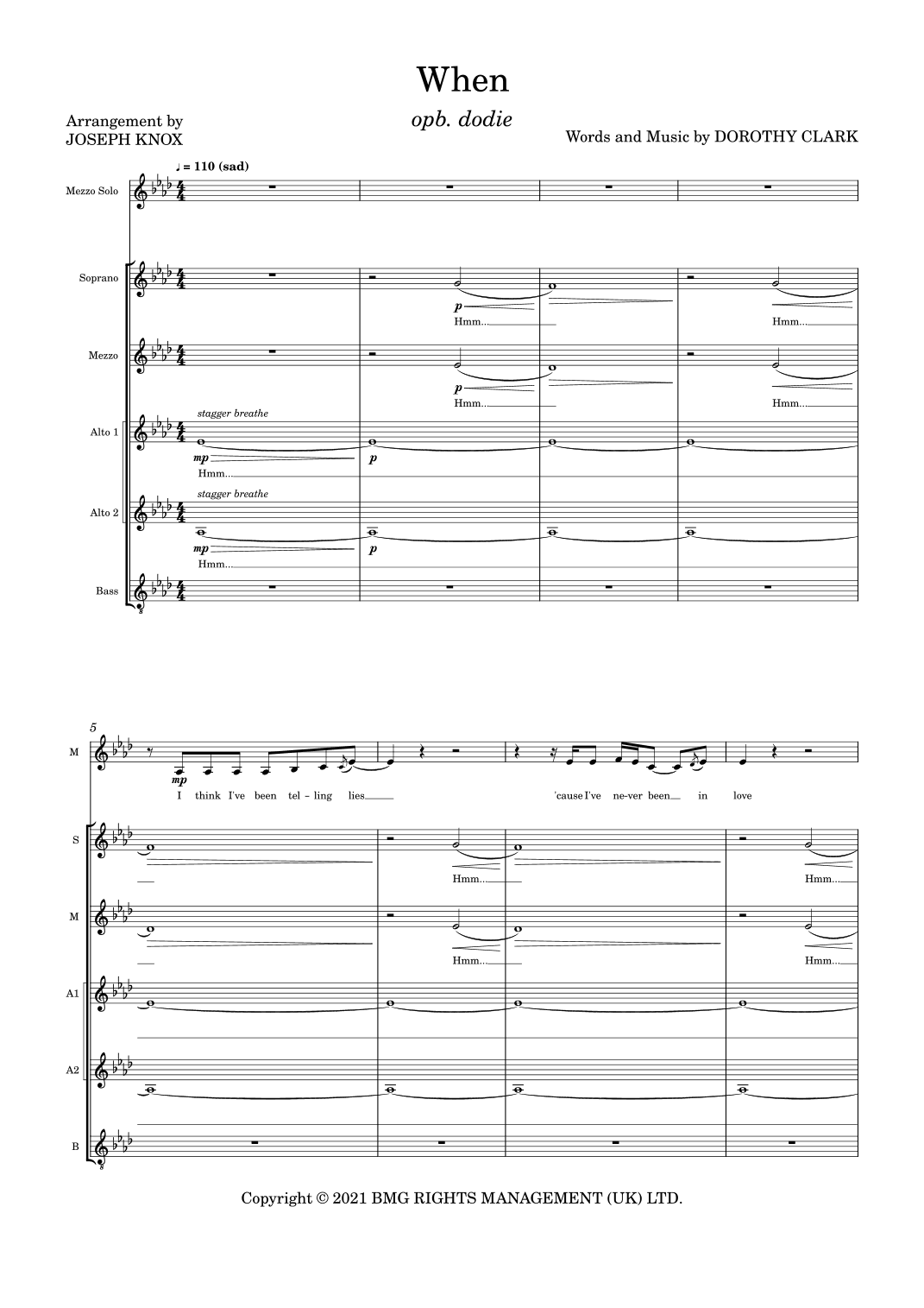 When (arr. Joseph Knox)