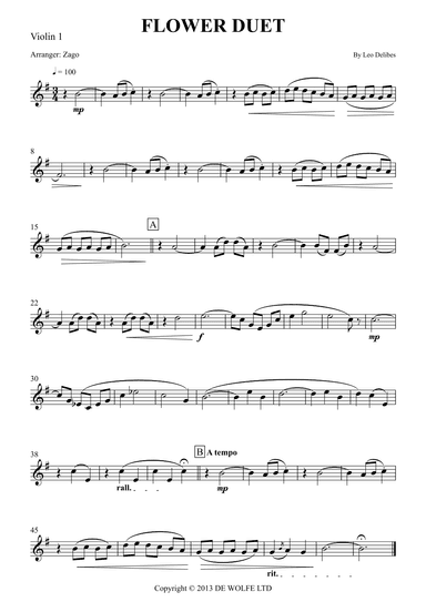 Lakme - Flower Duet (arr. Zago)