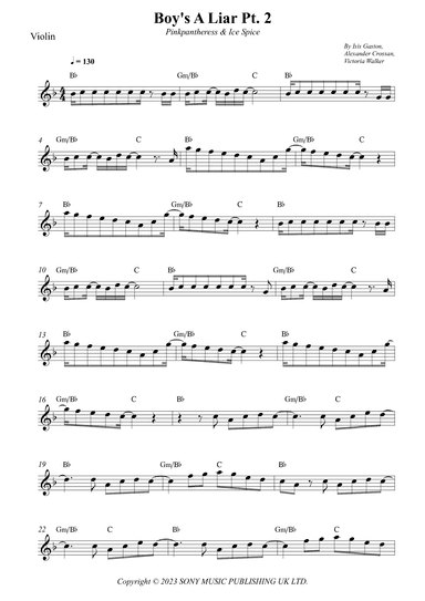 Boy's A Liar Pt. 2 (arr. Wesley S. SIlva)