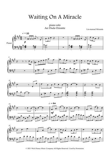 Waiting On A Miracle (arr. Duda Oriontte)