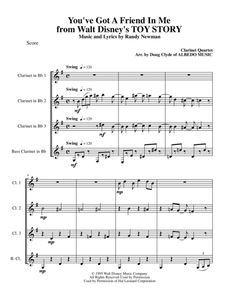 You've Got A Friend In Me (arr. Doug Clyde)
