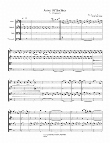 Arrival Of The Birds (arr. Paul Toubia)