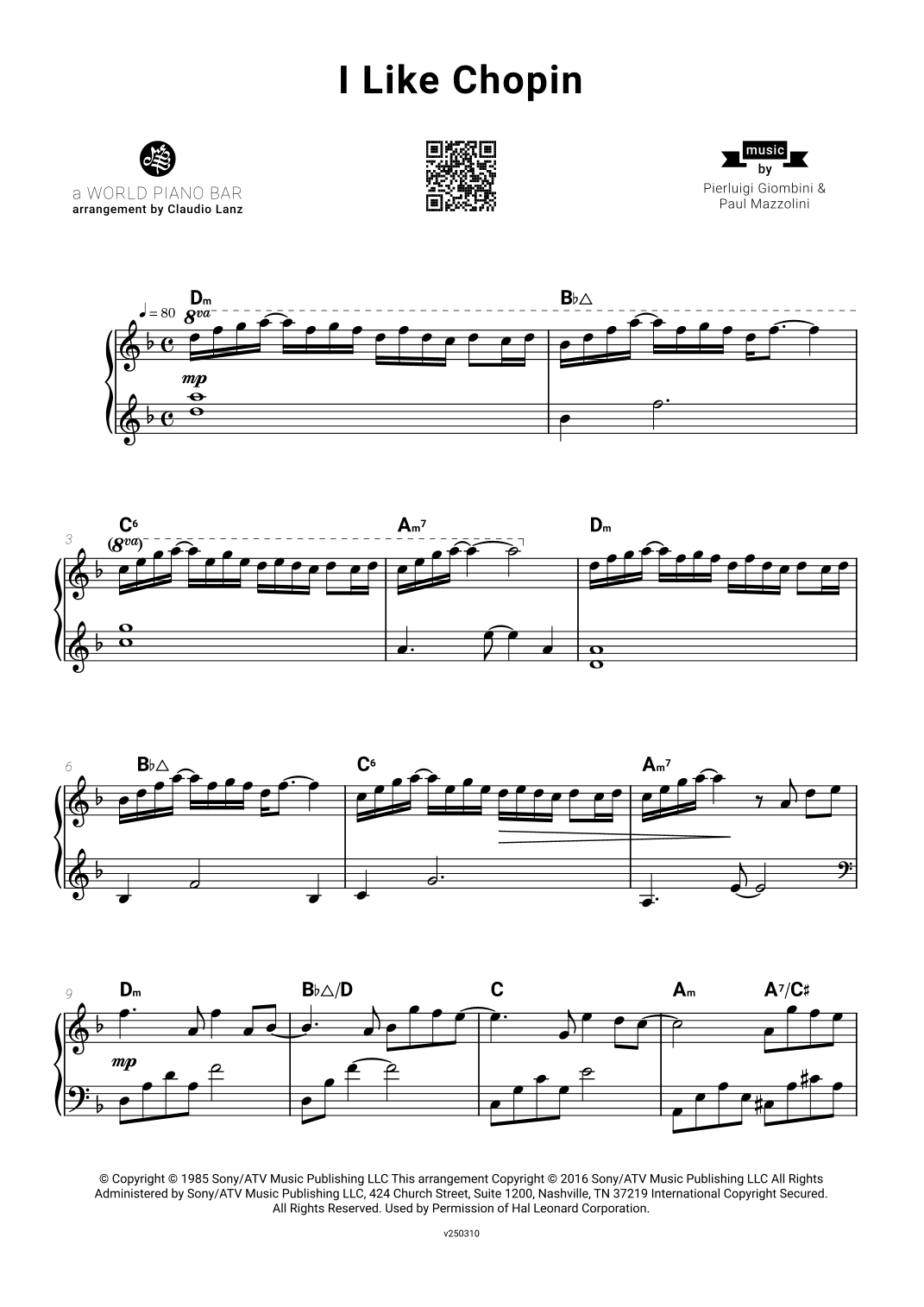 I Like Chopin (arr. World Piano Bar)