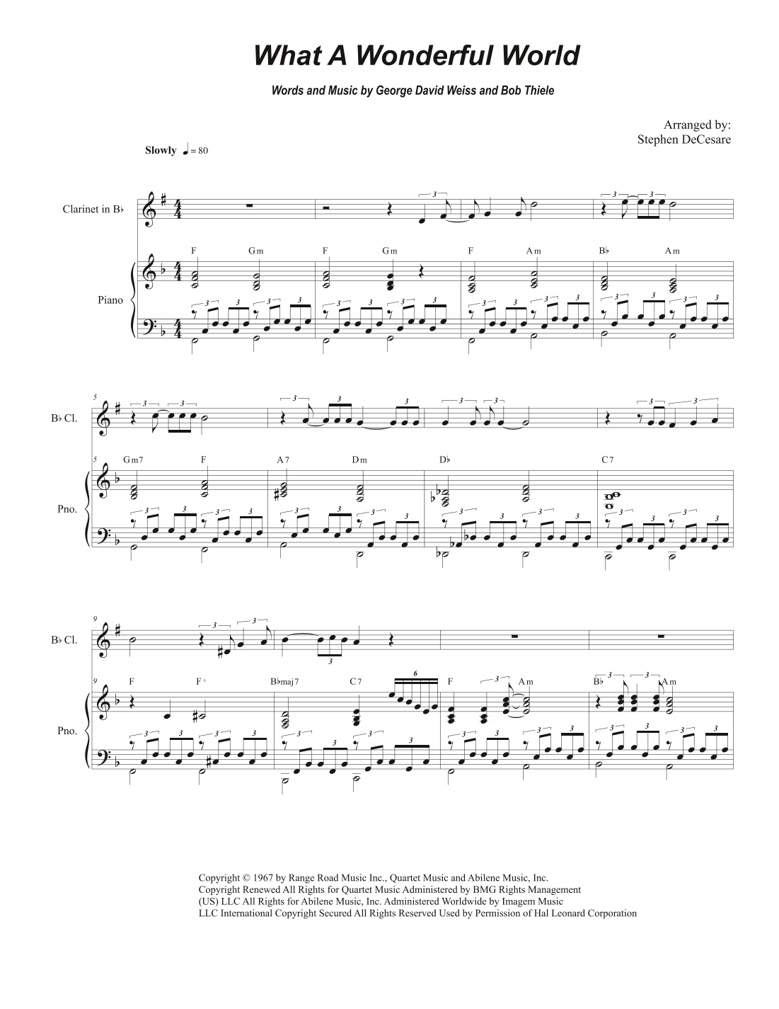 What A Wonderful World (arr. Stephen DeCesare)